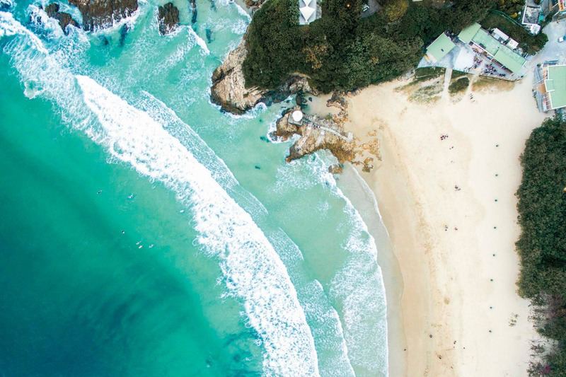 海岸環境航拍 Aerial view of a coastal environment